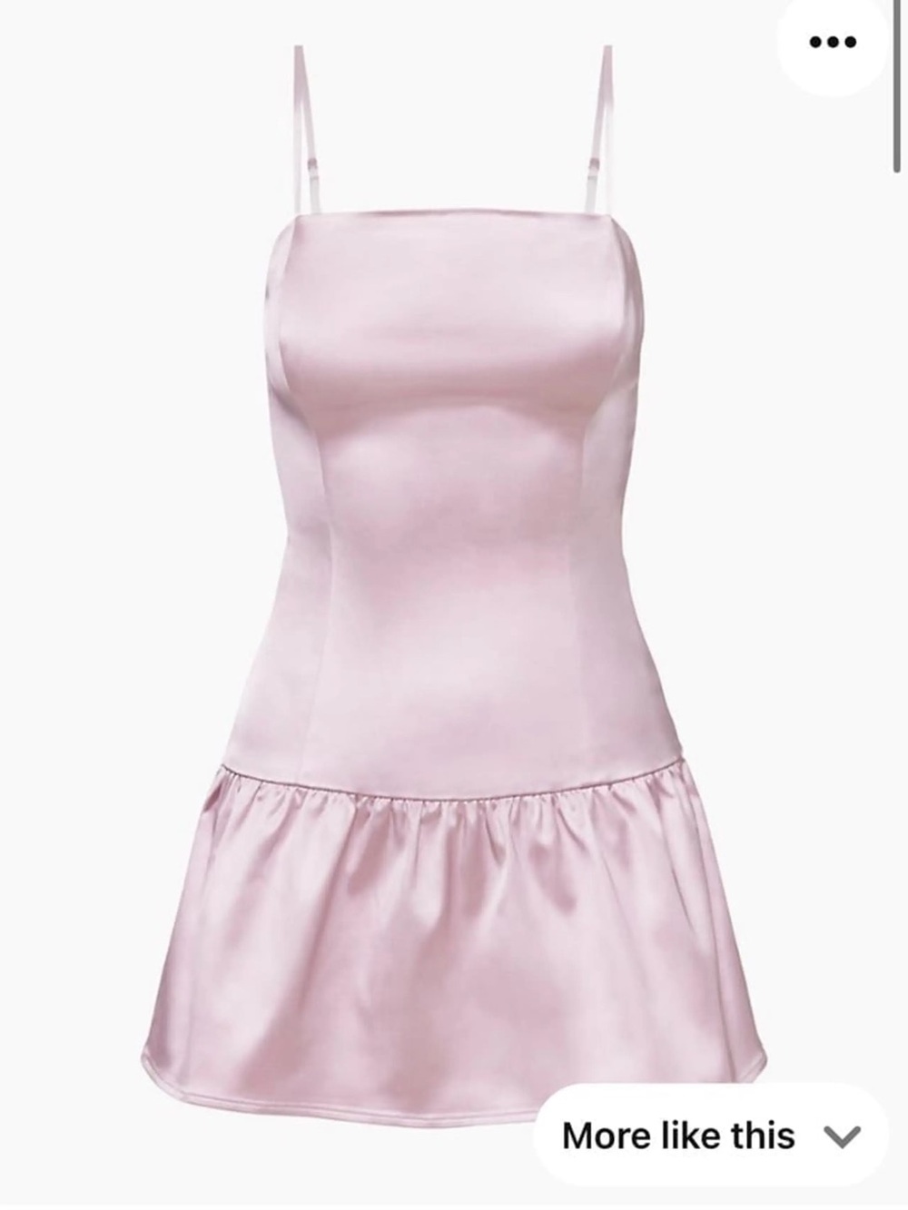 Aritzia Satin Slip Mini Dress in Light Pink